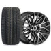 Empire Diablo D3B 14x7 Wheel with X Comp H/T Tire golf cart wheel and tire