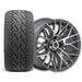 Empire Diablo DGRY 14x7 Wheel with X Comp A/T Tire golf cart wheel and tire