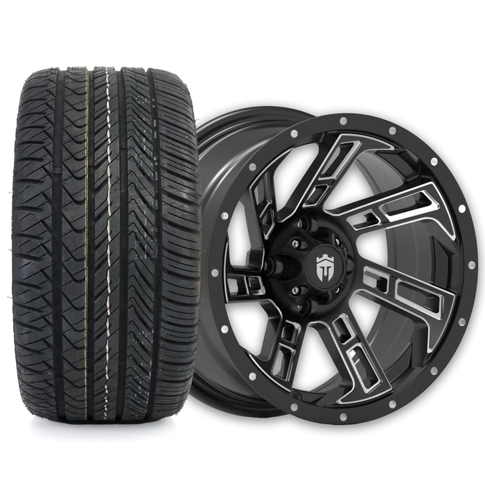 Empire Hook HK2 14x7 Wheel with X Comp H/T Tire golf cart wheel and tire