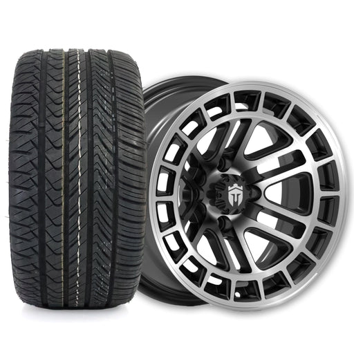 Empire Quest Q1 14x7 Wheel with X Comp Golf H/T Tire golf cart wheel and tire