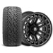 Empire Quest Q2 14x7 Gloss Black Wheel with X Comp Golf A/T Tire golf cart wheel and tire