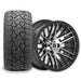 Empire Switch SWGB3 14x7 Gloss Black Machined with X Comp Golf X/T Tire golf cart wheel and tire