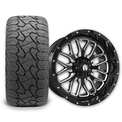Empire Crown C2 15x7 Wheel with X Comp Golf X/T Tire golf cart wheel and tire