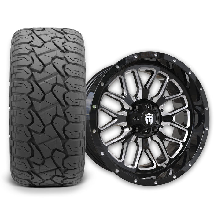 Empire Crown C2 15x7 Wheel with X Comp Golf X/T Tire golf cart wheel and tire