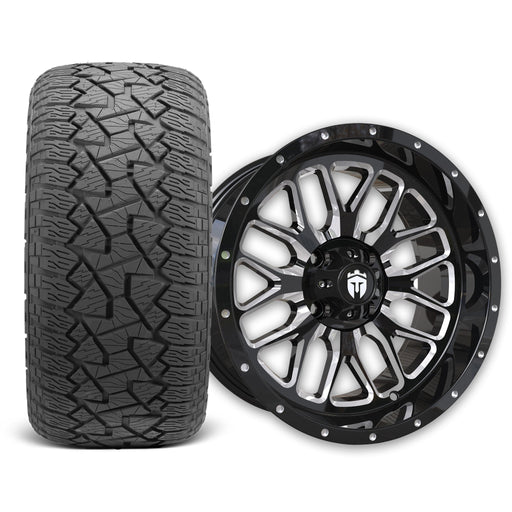 Empire Crown C2 15x7 Wheel with X Comp Golf A/T Tire golf cart wheel and tire
