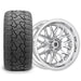 Empire Crown C4 15x7 Chrome Wheel with X Comp X/T 23x10R15 Tire golf cart wheel and tire