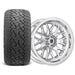 Empire Crown C4 15x7 Chrome Wheel with X Comp Golf A/T 23x10R15 Tire golf cart wheel and tire