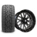 Empire Knight K2 15x7 Gloss Black Wheel with X Comp X/T Tire golf cart wheel and tire