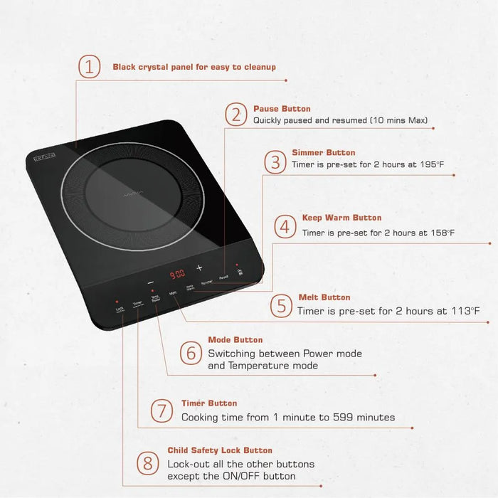 Empava EMPV-11EC06 portable induction hot plate for a standard 15 amp outlet