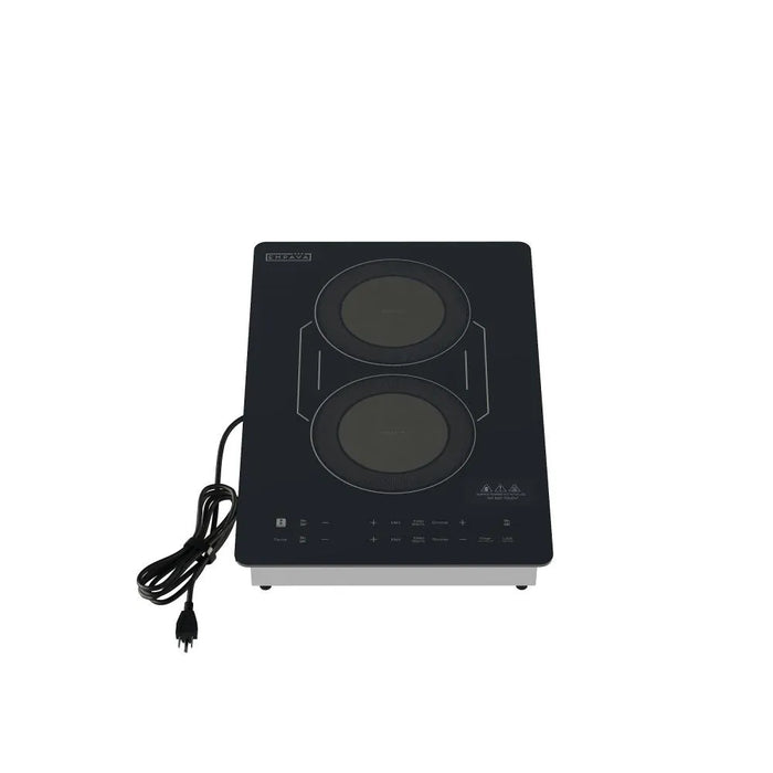 Empava EMPV-12EC07 induction cooktop with two cooking zones and touch controls