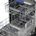 Empava EMPV-24BDW51 third rack with cup clips above the upper rack, interior detail