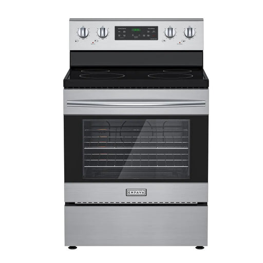 Empava EMPV-30ERX62 30 inch slide-in electric range with 4 radiant elements and a glass top