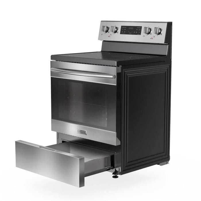 Empava EMPV-30ERX62 slide-in electric range, 30 x 26.75 x 36 inches