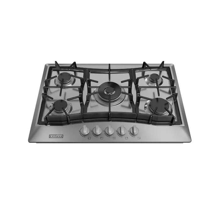 Empava 30 inch gas cooktop EMPV-30GC21-GX, side view showing the low 1.9 inch profile