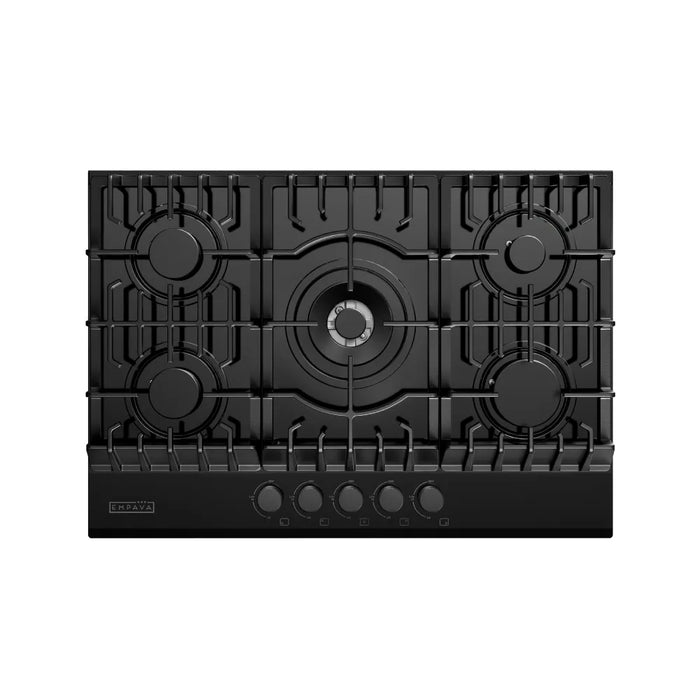 Empava EMPV-30GC26-GX 30 inch gas cooktop with 5 burners and cast iron grates, front view