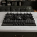 Overhead view of the Empava EMPV-30GC26-GX gas cooktop installed in a kitchen countertop