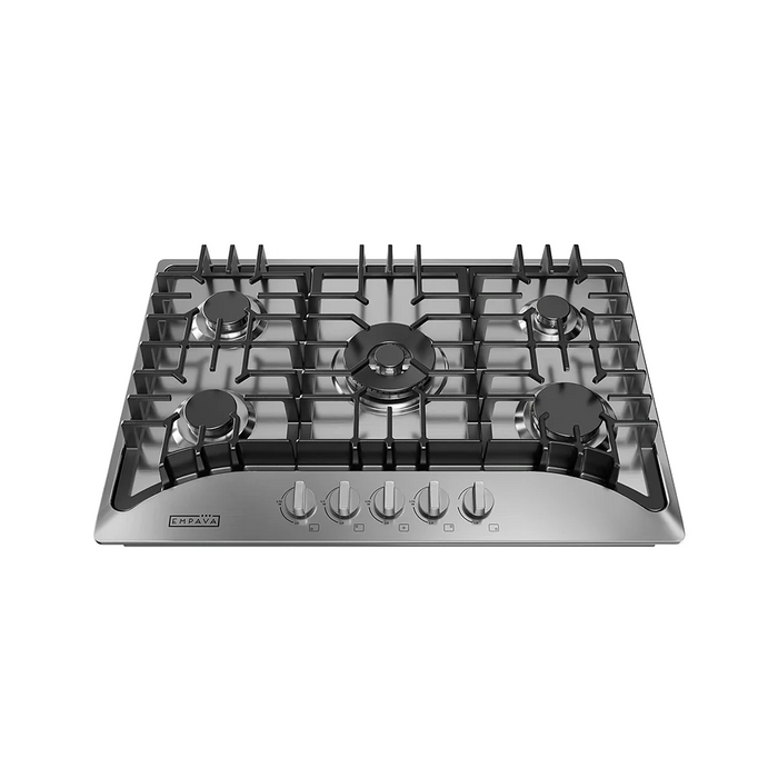 Empava EMPV-30GC5B70C-GX gas cooktop, side view of the 2.02 inch profile