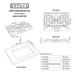 Empava EMPV-30GC5B70C-GX size chart with cooktop measurements