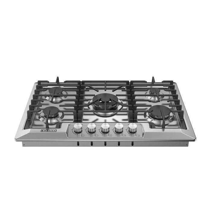 Empava EMPV-30GC63-GX 30 inch built-in gas cooktop in stainless steel with 5 burners