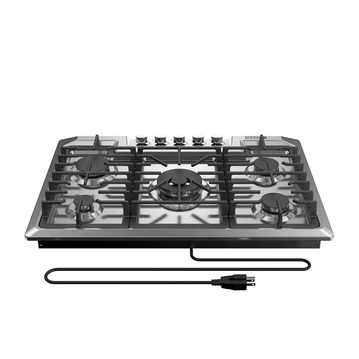 Empava EMPV-30GC63-GX stainless steel gas cooktop, 30 x 20.98 x 3.78 inches, 20.2 lb