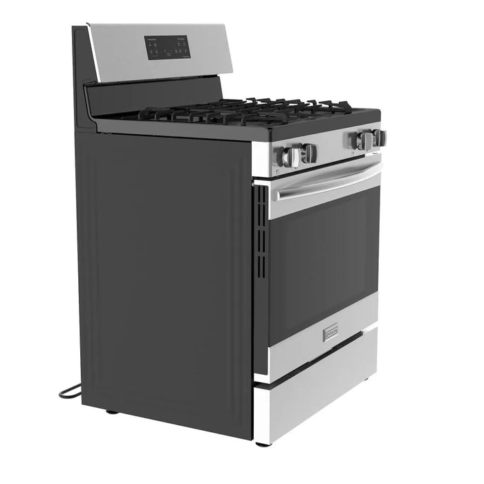 Empava EMPV-30GR14 slide-in gas range, angled view from the left