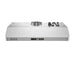 Empava EMPV-30RH16F 30 inch ductless under cabinet range hood in stainless steel, front view with controls