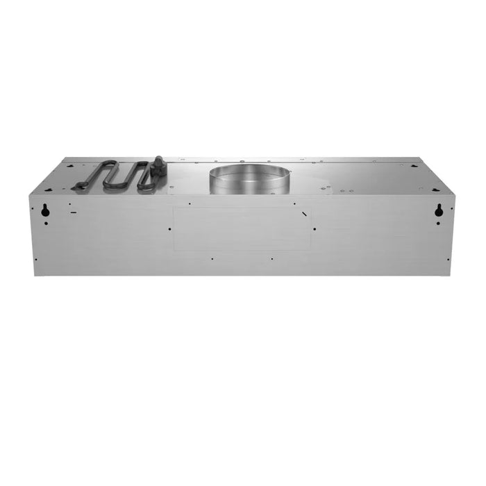 Rear view of the Empava EMPV-30RH16F under cabinet range hood showing the vent collar and mounting points