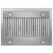Underside of the Empava EMPV-30RH18 range hood with four LED lights and stainless steel filters