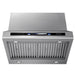 Empava EMPV-30RH18 range hood viewed from below, showing the stainless filters and LED lights