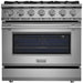 Empava EMPV-36GRX52 36 inch slide-in gas range with 6 burners and a convection oven