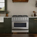 Empava EMPV-36GRX52 6 burner gas range with a 20000 BTU right front burner