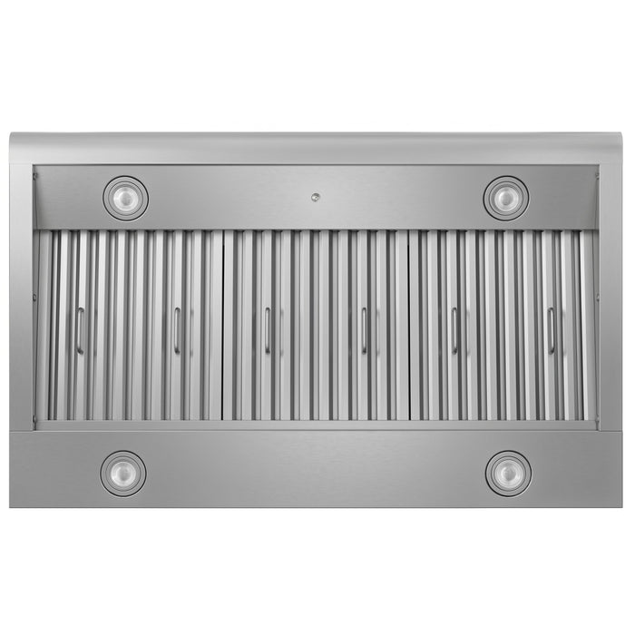 Empava EMPV-36RH19 stainless steel wall mount range hood sized for a 36 inch cooktop or range