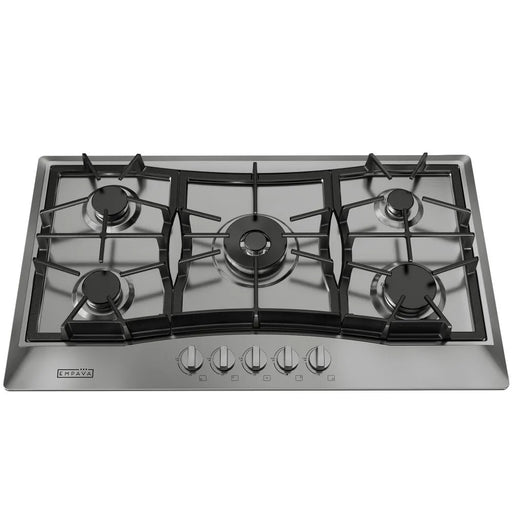 Empava EMPV-36GC61-GX 5 burner gas cooktop with a 20000 BTU triple ring burner