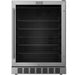 Empava EMPV-BR06S 24 inch built-in beverage refrigerator with glass door, stainless steel