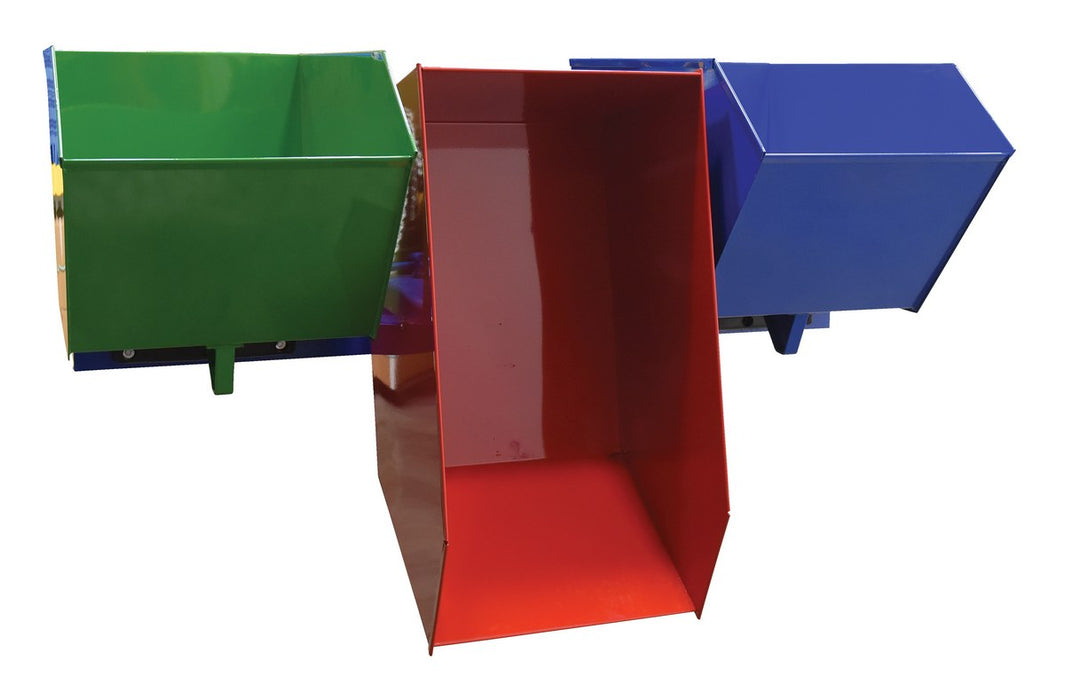 Vestil ENVIR-BIN steel triple bin recycling hopper - view 6
