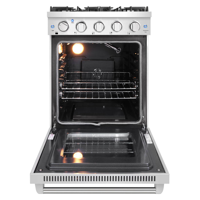 Cosmo 24-Inch Slide-In Freestanding Gas Range with 4 Sealed Burners in Stainless Steel (COS-EPGR244) Cosmo