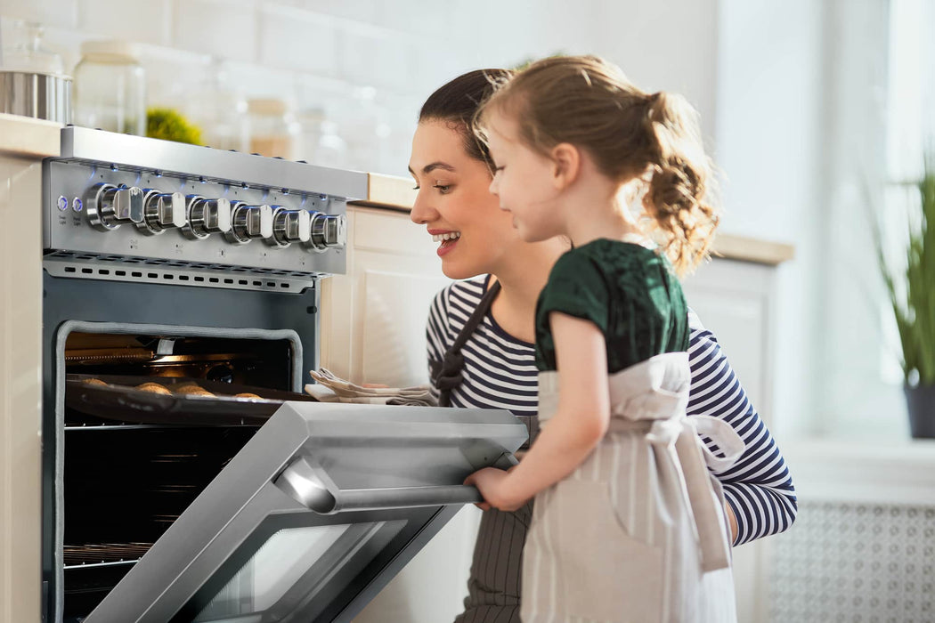 Cosmo 4-Piece Appliance Package - 30-Inch Gas Range, Island Mount Range Hood, Dishwasher and Refrigerator with Water Dispenser in Stainless Steel (COS-4PKG-694) Cosmo