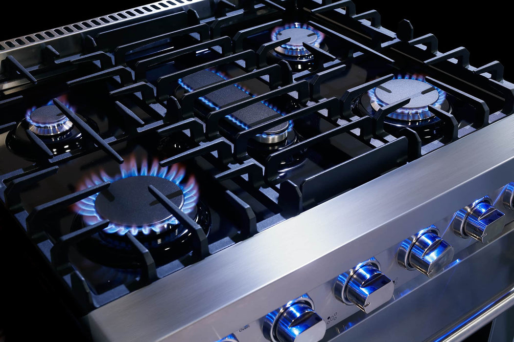 Cosmo 30 -Inch Slide-In Freestanding Gas Range with 5 Sealed Burners in Stainless Steel (COS-EPGR304) Cosmo