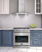 Cosmo 4-Piece Appliance Package - 30-Inch Gas Range, Wall Mount Range Hood, Dishwasher and Refrigerator with Water Dispenser in Stainless Steel (COS-4PKG-691) Cosmo