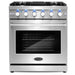 Cosmo 4-Piece Appliance Package - 30-Inch Gas Range, Island Mount Range Hood, Dishwasher and Refrigerator with Water Dispenser in Stainless Steel (COS-4PKG-694) Cosmo
