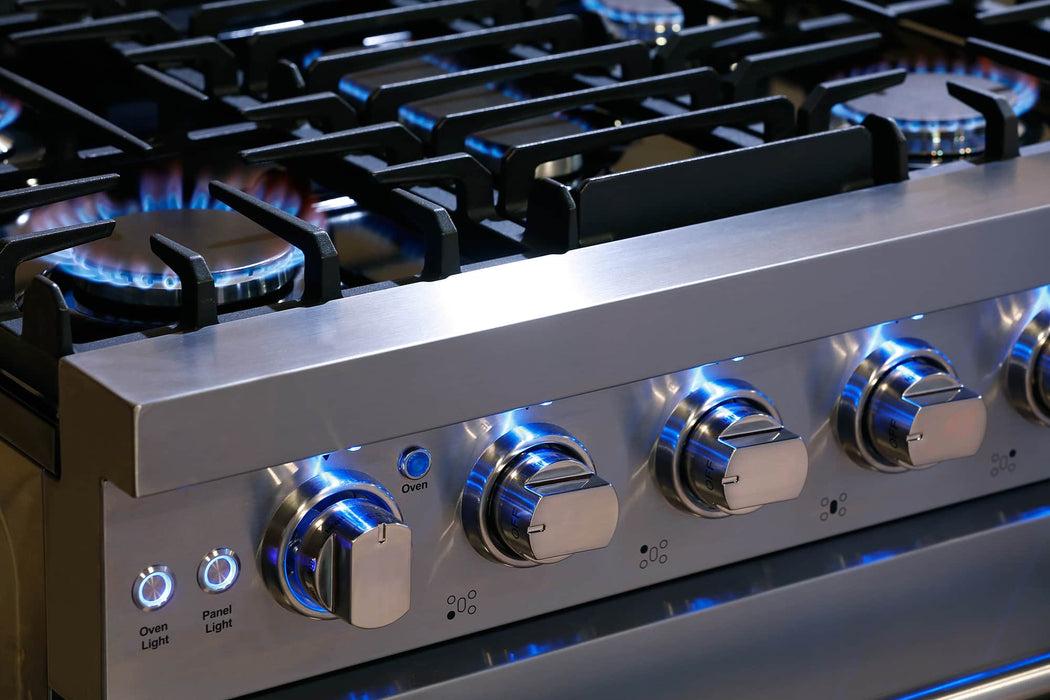 Cosmo 4-Piece Appliance Package - 30-Inch Gas Range, Wall Mount Range Hood, Dishwasher and Refrigerator with Water Dispenser in Stainless Steel (COS-4PKG-692) Cosmo