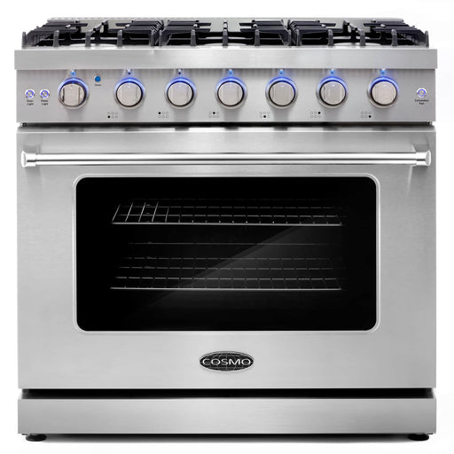Cosmo 36-Inch 6.0 Cu. Ft. Gas Range in Stainless Steel (COS-EPGR366) Cosmo
