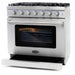 Cosmo 4 - Piece Appliance Package - 36-Inch Gas Range, Island Range Hood, Dishwasher and Refrigerator in Stainless Steel (COS-4PKG-120) Cosmo