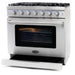 Cosmo 4 - Piece Appliance Package - 36-Inch Gas Range, Island Range Hood, Dishwasher and Refrigerator in Stainless Steel (COS-4PKG-120) Cosmo