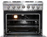 Cosmo 4 - Piece Appliance Package - 36-Inch Gas Range, Island Range Hood, Dishwasher and Refrigerator in Stainless Steel (COS-4PKG-120) Cosmo