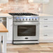 Cosmo 4 - Piece Appliance Package - 36-Inch Gas Range, Island Range Hood, Dishwasher and Refrigerator in Stainless Steel (COS-4PKG-120) Cosmo