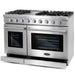 Cosmo 4-Piece Appliance Package - 48-Inch Gas Range, Under Cabinet Range Hood, Dishwasher and Refrigerator with Water Dispenser in Stainless Steel (COS-4PKG-713) Cosmo