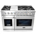 Cosmo 4-Piece Appliance Package - 48-Inch Gas Range, Under Cabinet Range Hood, Dishwasher and Refrigerator with Water Dispenser in Stainless Steel (COS-4PKG-713) Cosmo