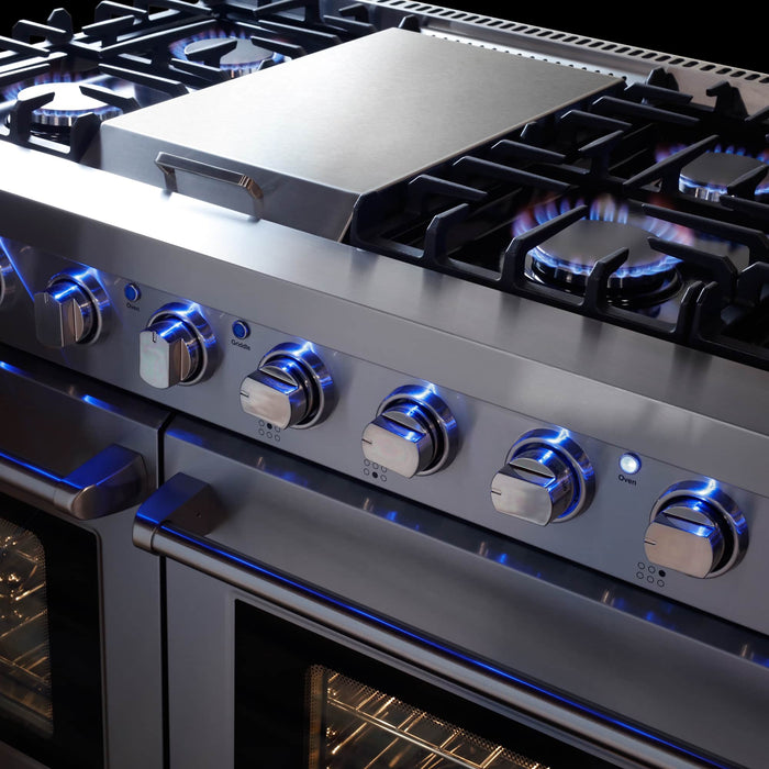 Cosmo 48-Inch 6.8 Cu. Ft. Double Oven Gas Range in Stainless Steel (COS-EPGR486G) Cosmo