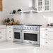 Cosmo 4-Piece Appliance Package - 48-Inch Gas Range, Under Cabinet Range Hood, Dishwasher and Refrigerator with Water Dispenser in Stainless Steel (COS-4PKG-713) Cosmo